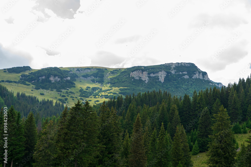 Fototapeta premium View from Bucegi mountains, Romania, Bucegi National Park