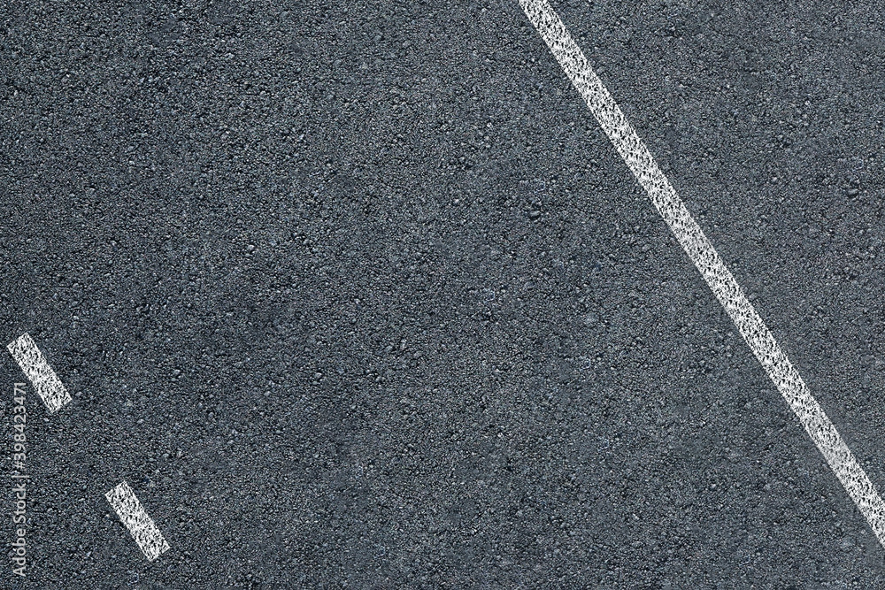 Fototapeta premium Asphalt road texture with marking lines