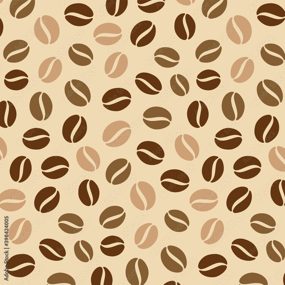 Obraz premium Coffee Beans Seamless Pattern