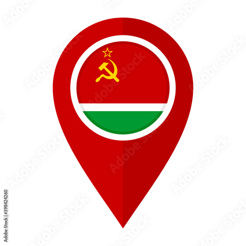 flat map marker icon with lithuanian soviet socialist republic flag isolated on white background Free Download flat map marker icon with lithuanian soviet socialist republic flag isolated on white background - GFXLoad