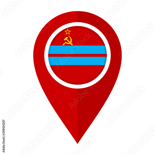 flat map marker icon with turkmenia soviet socialist republic flag isolated on white background Free Download flat map marker icon with turkmenia soviet socialist republic flag isolated on white background - GFXLoad