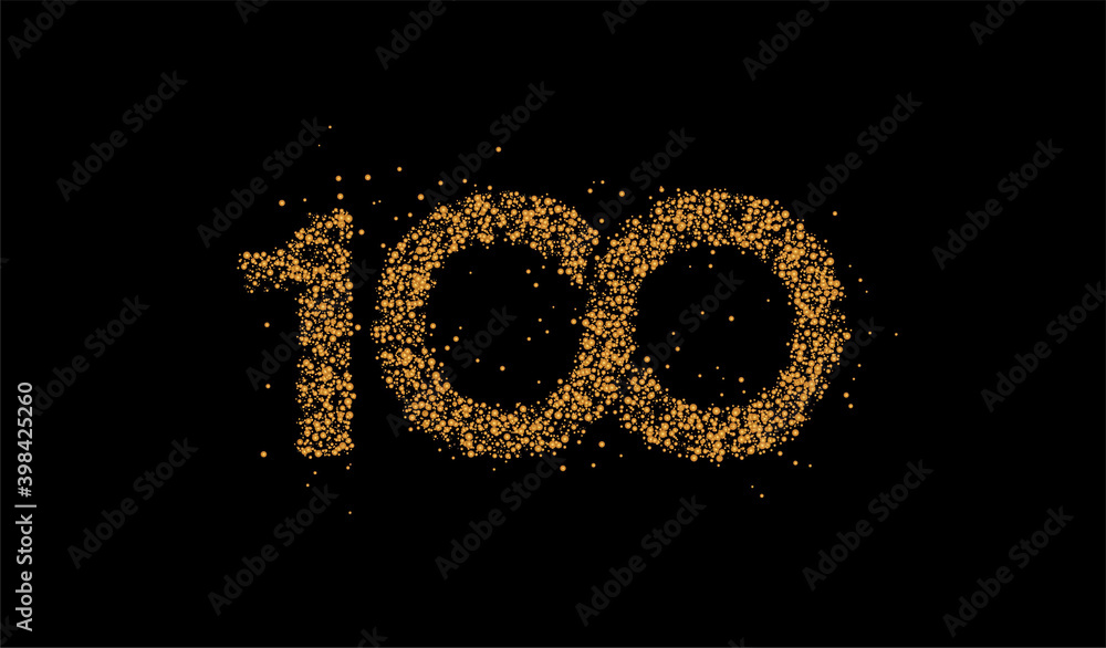 Particle 100 hundred point text vector Vector Design. Particle 100 hundred point text vector Vector Design.