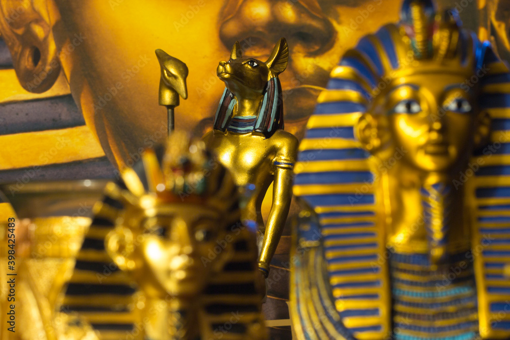 Fototapeta premium Statues of anubis in egypt