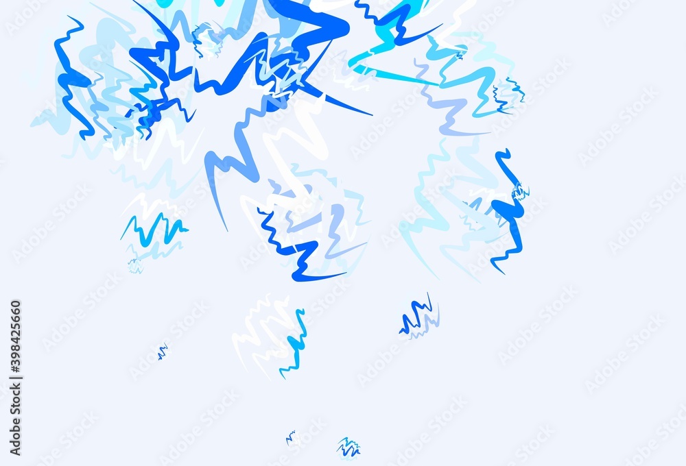 Fototapeta premium Light BLUE vector background with wry lines.