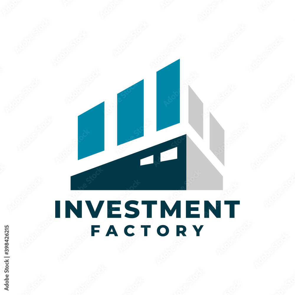 investment factory logo. business company graphic element