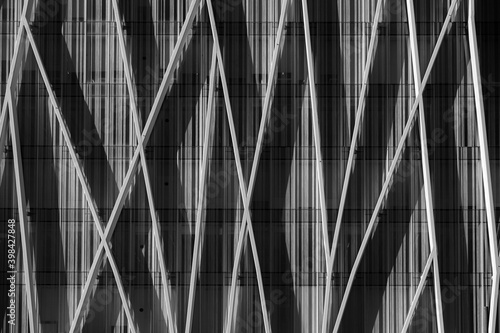 Photography Black and white architecture detail with strong sunlight and shadows