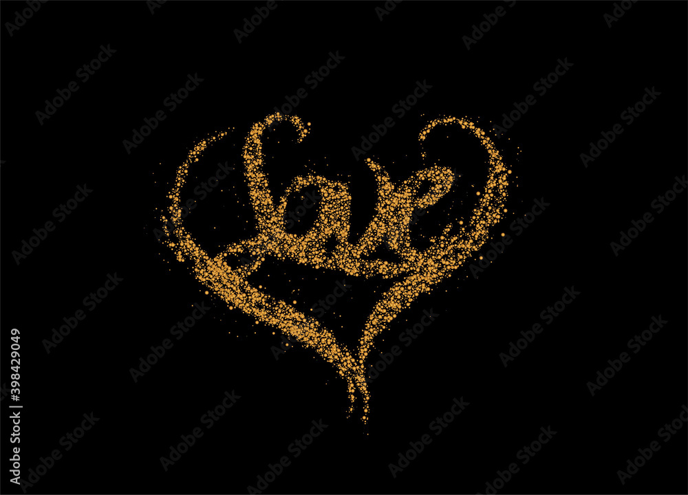 Love word lettering Particle text. vector design. Love word lettering Particle text. vector design.