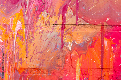 Fotografie Beautiful bright colorful street art graffiti background