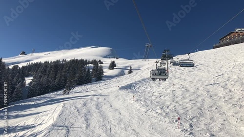 ski lift in the mountains