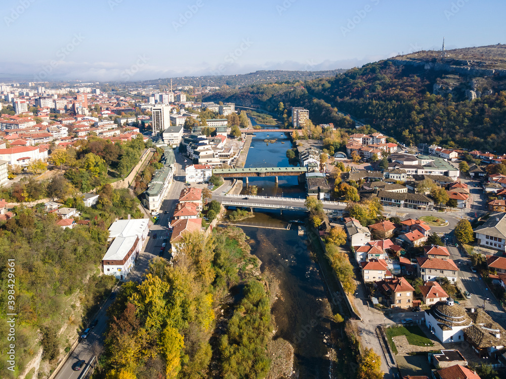 Aerial view of town of Lovech, Bulgaria