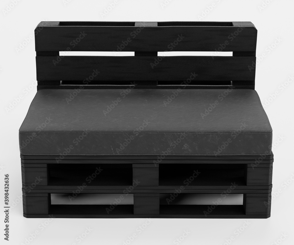Realistic 3D Render of Pallet Furniture Chair Realistic 3D Render of Pallet Furniture Chair