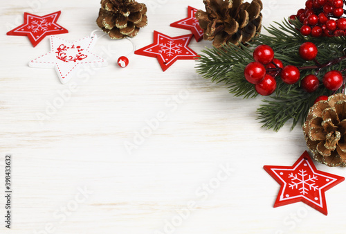 Christmas decorations on wh...