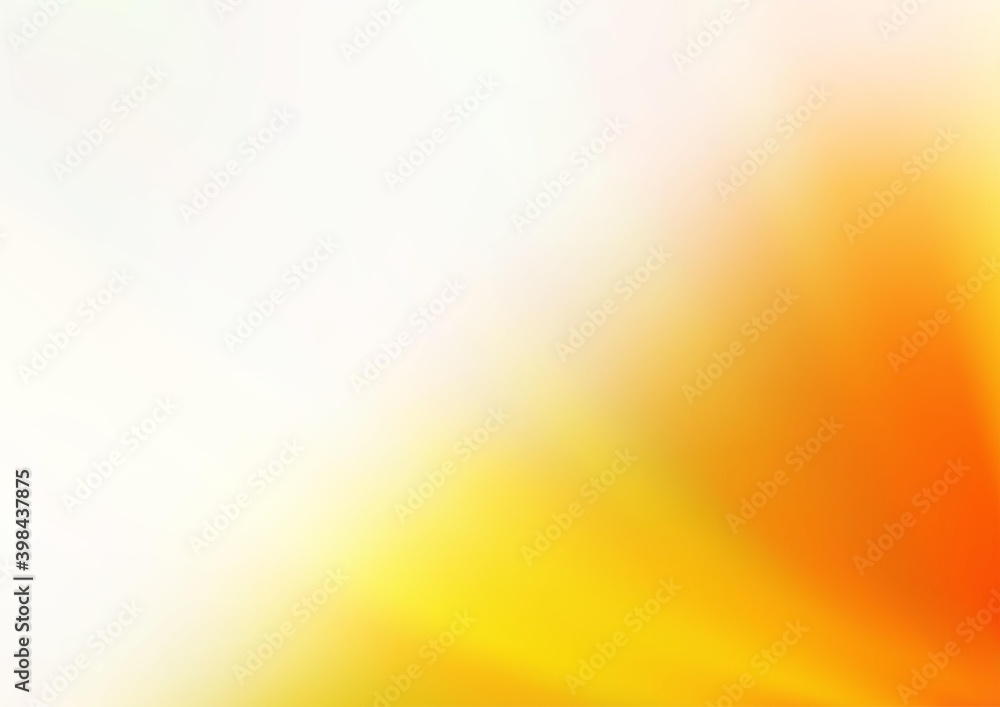 Light Yellow, Orange vector abstract template. A completely new color illustration in a bokeh style. The best blurred design for your business.