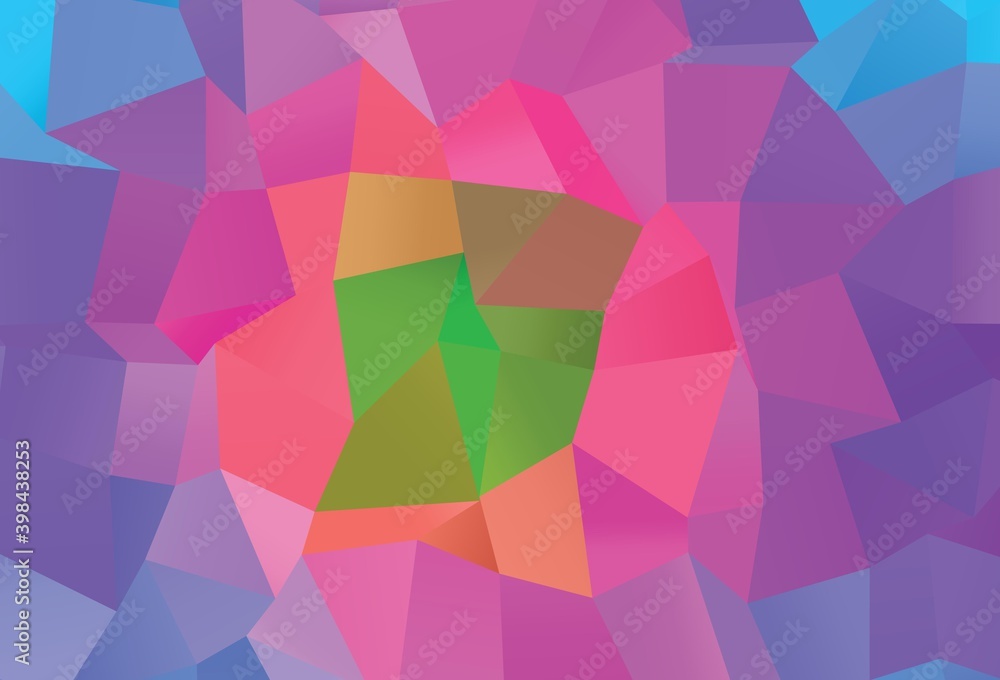 Light Multicolor, Rainbow vector polygon abstract background.