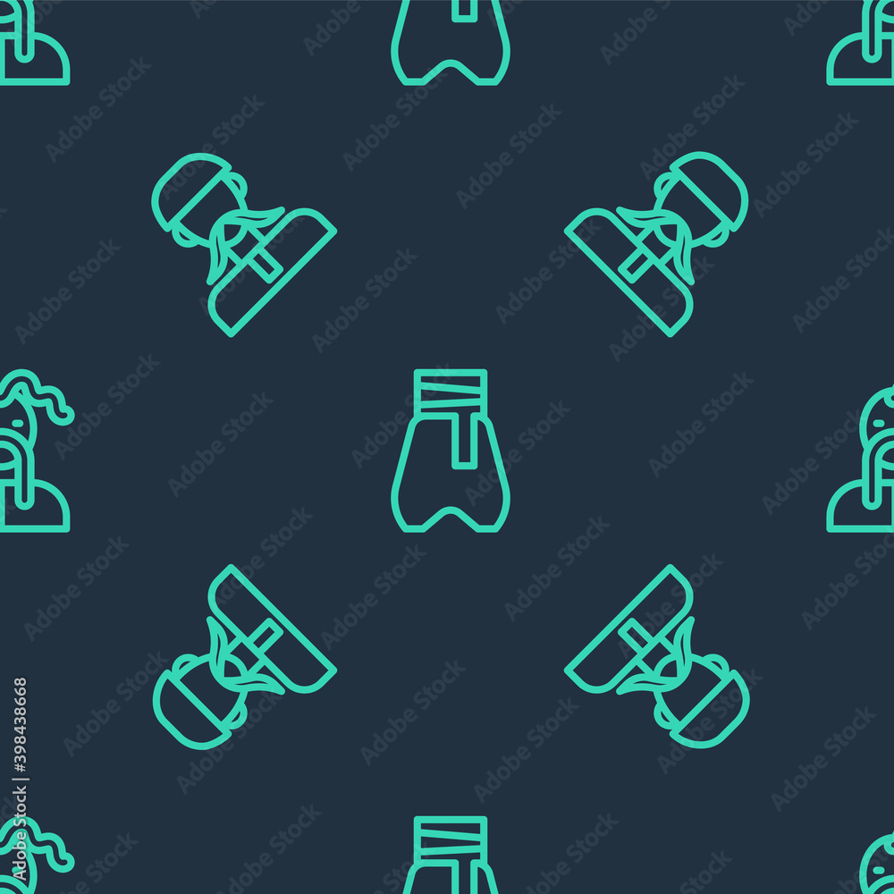 Set line Cossack pants, Ukrainian cossack and on seamless pattern. Vector. Set line Cossack pants, Ukrainian cossack and on seamless pattern. Vector.