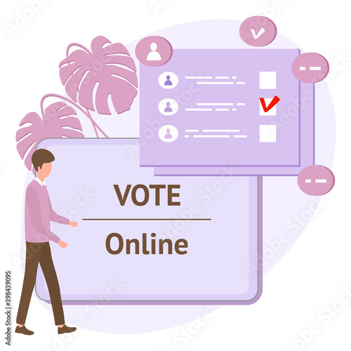 Vote Online Vector People Election E-voting