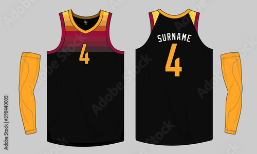 Basketball jersey template vector mockup