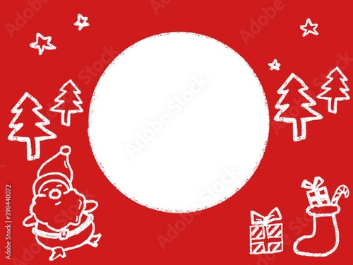 christmas greeting card with santa claus