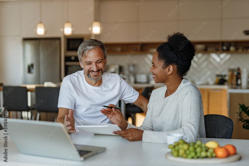Working together at home. Working together at home.