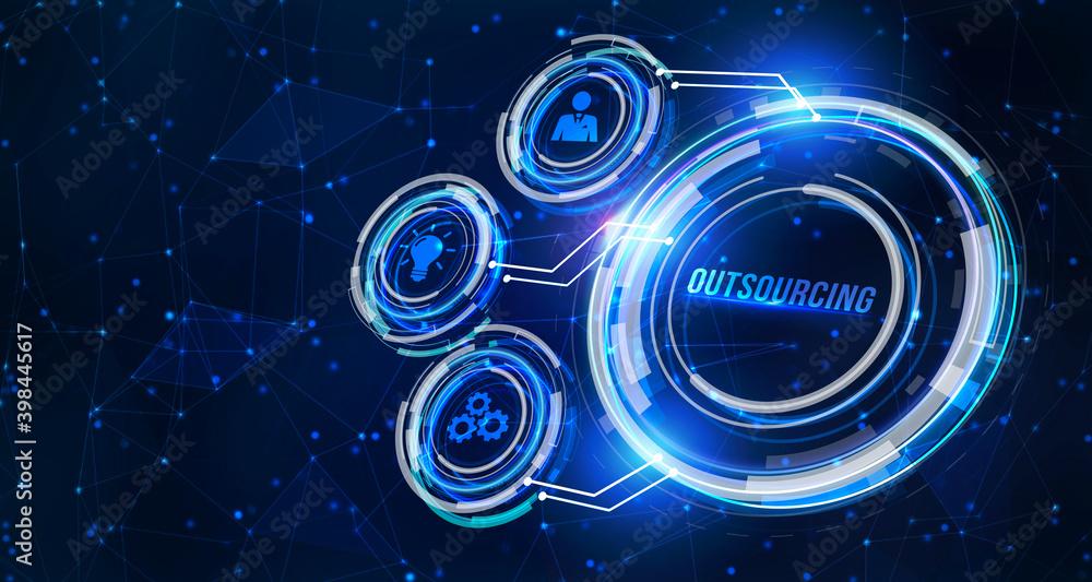 Internet, business, Technology and network concept. Outsourcing Internet, business, Technology and network concept. Outsourcing