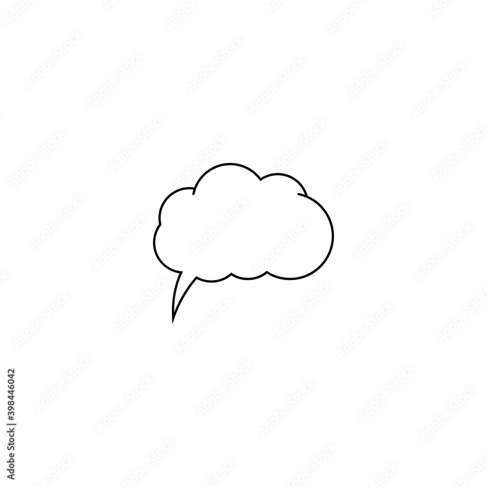 Cartoon speech or think bubble, empty communication cloud. Vector design element. Cartoon speech or think bubble, empty communication cloud. Vector design element.