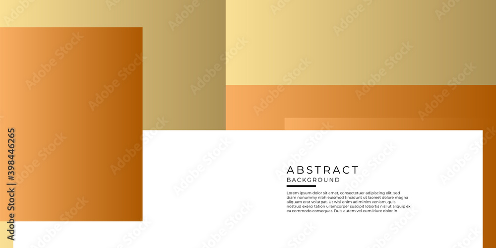 Fototapeta premium Simple gold brown pastel white abstract business presentation background. Vector illustration design for business corporate presentation, banner, cover, web, flyer, business card, poster, game