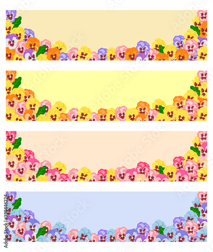 パンジーのヘッダー用背景素材／Background material for pansy header