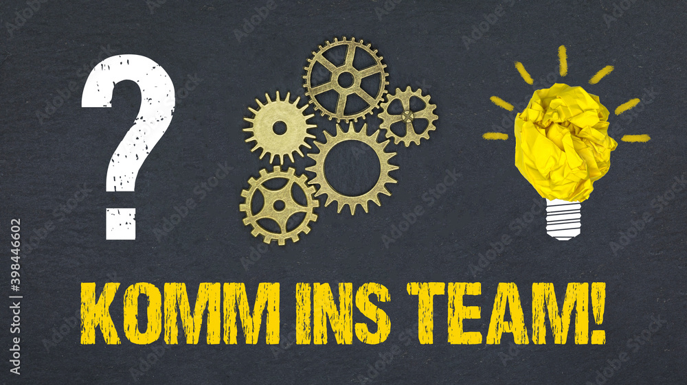 Obraz premium Komm ins Team!