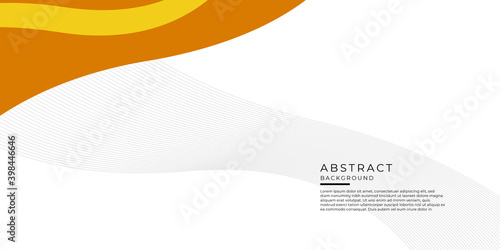 Modern abstract geometric orange and white background with wave style. Futuristic tech vector for presentation design, banner, corporate profile and more