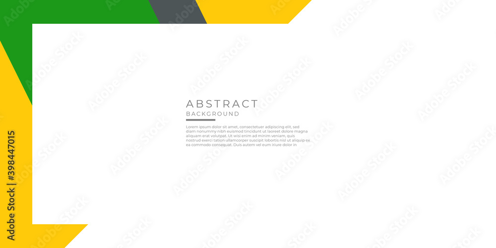 Abstract background green black yellow white for presentation design, banner, modern corporate concept.