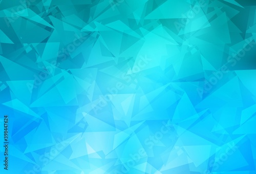 Light BLUE vector triangle mosaic background.