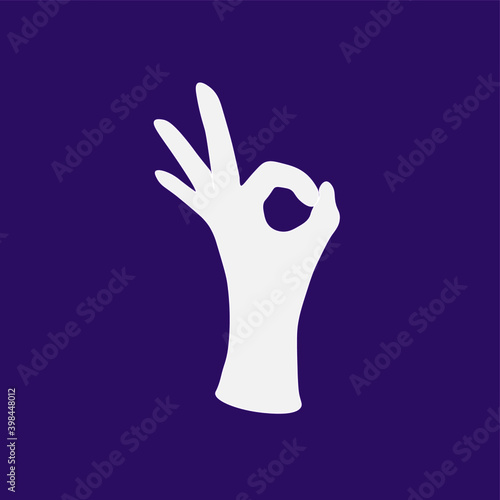 gloved hand