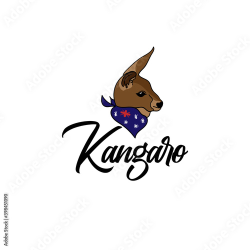 illustration vector head kangaro. kangaro icon vector