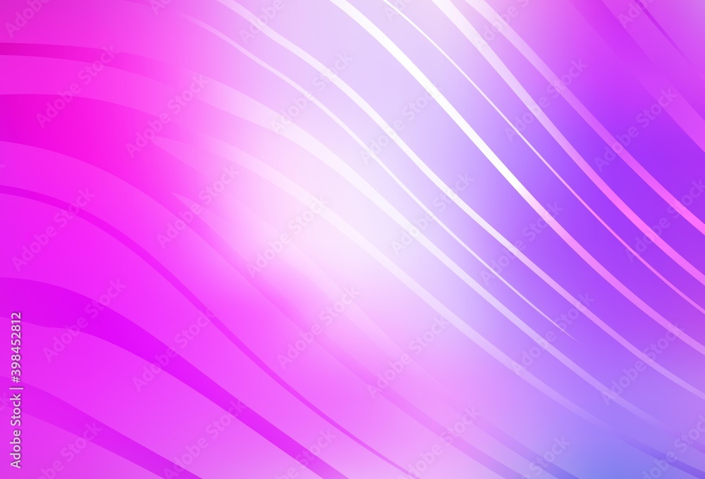 Light Purple, Pink vector texture with bent lines. Light Purple, Pink vector texture with bent lines.