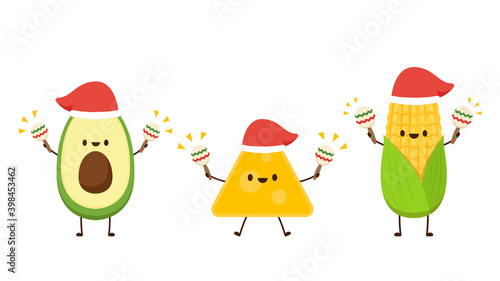 Avocado character design. avocado on white background.