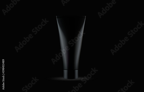 Cosmetic packaging cream on a black background. Cosmetics. Vector.