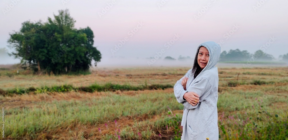 woman in the field woman in the field