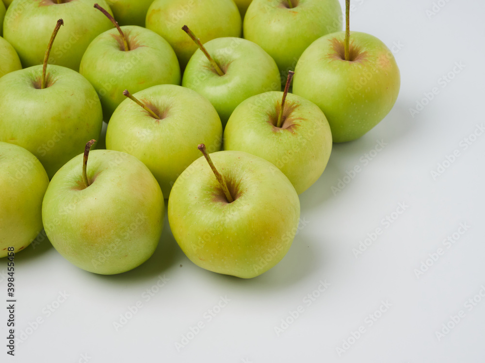 Apple on white table background, green Apple fruit background. natural fresh products. Apple on white table background, green Apple fruit background. natural fresh products.