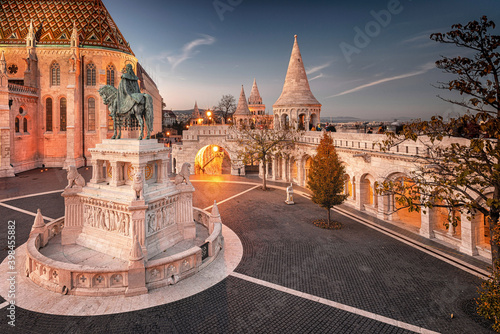 Photography View on the Fisherman's Bastion in Budapest, Hungary