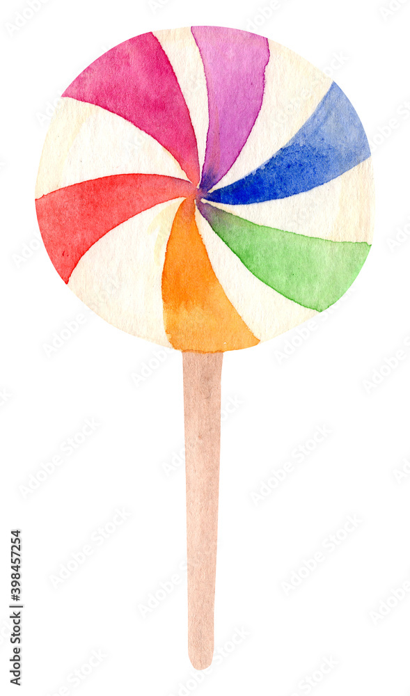 Hand drawn watercolor candy Hand drawn watercolor candy