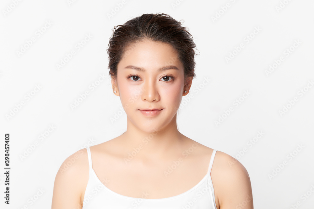 Beautiful Young asian Woman with Clean Fresh Skin, on Pink background, Face care, Facial treatment. Cosmetology, beauty and spa. Asian women portrait Beautiful Young asian Woman with Clean Fresh Skin, on Pink background, Face care, Facial treatment. Cosmetology, beauty and spa. Asian women portrait