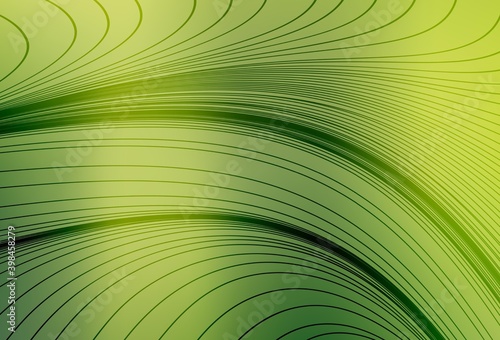 Light Green  Yellow vector pattern with wry lines.