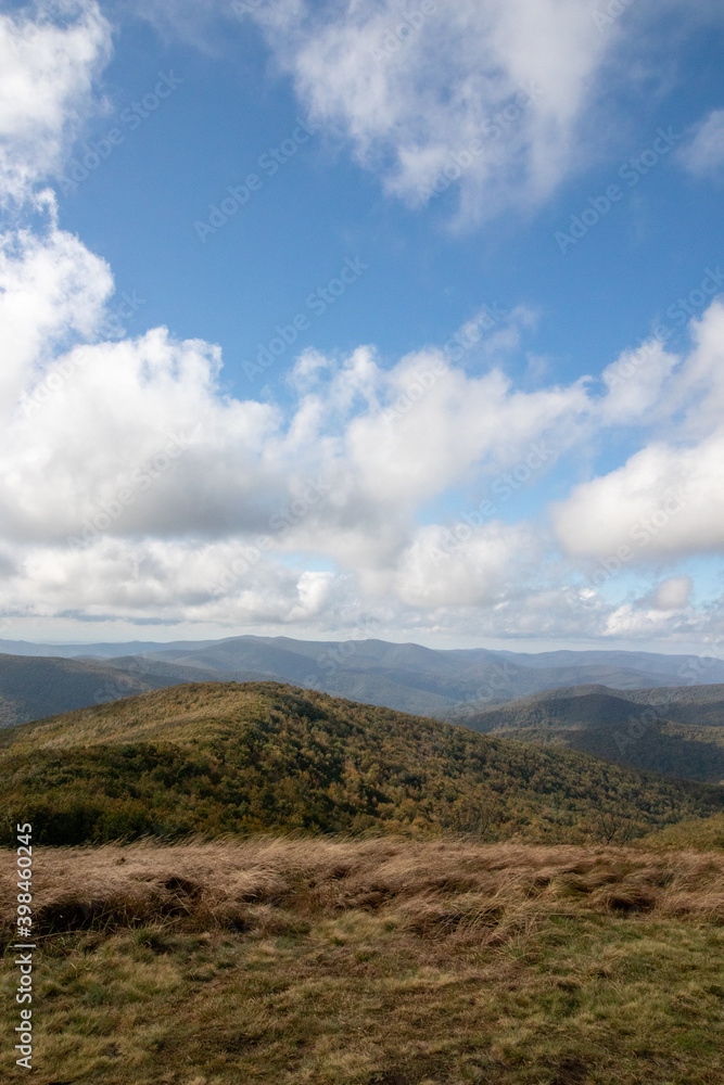 Autumn in the mountains. Bieszczady.  Wielka Rawka  Mountain Range