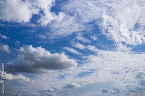 Summer white clouds in the blue sky.