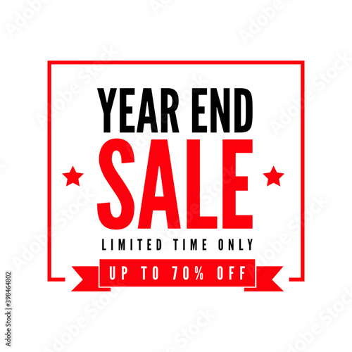 Year end sale banner template.