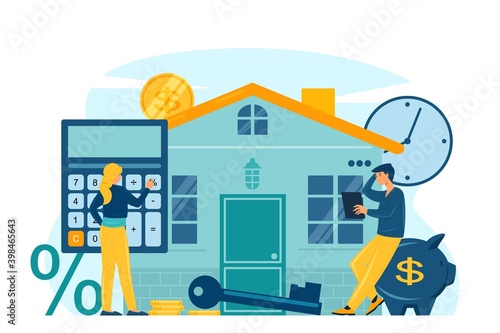 Mortgage and house loan concept