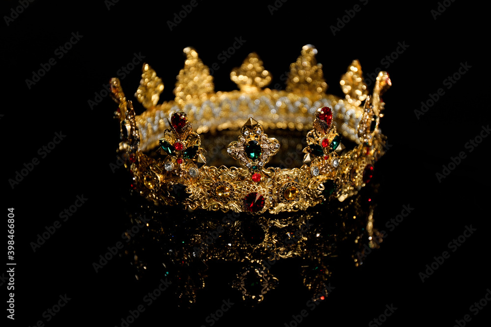 Crown Real Object Real Crown Black Background