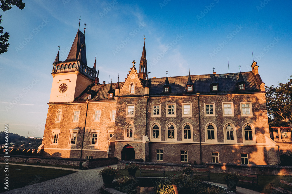 Fototapeta premium Zruc nad Sazavou is a castle rebuilt into a chateau in the town of the same name in the district of Kutna Hora. The castle was founded in the first half of the fourteenth century. 