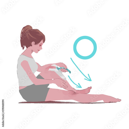 ムダ毛　正しい剃り方のイラスト