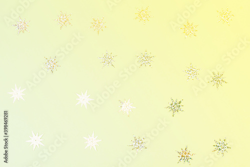 Fashionable illuminating pantone color of the year 2021. Modern luxury background or mock up, copy space. Color trend concept.
